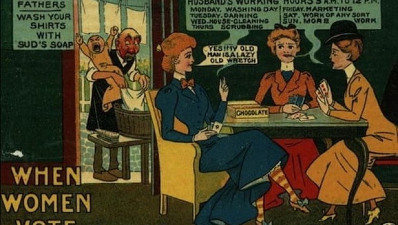 Ретро-карикатуры на суфражисток, которые отражают всю изнанку феминизма