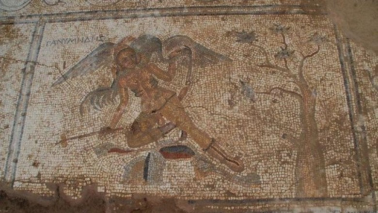 Археологи при раскопках древнего города Крагум обнаружили 2000-летнию юмористическую мозаику