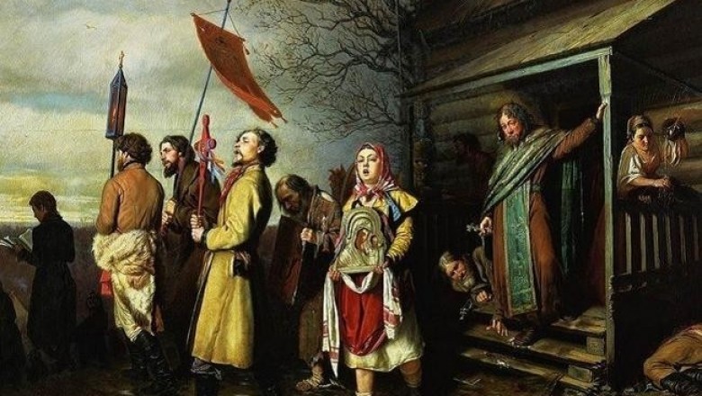 Как Перов чуть в ссылку не уехал за свое творчество - Сельский крестный ход на Пасхе