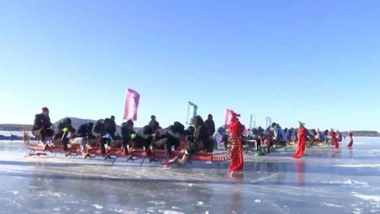 В Поднебесной впервые прошли гонки на «ледяных драконах»