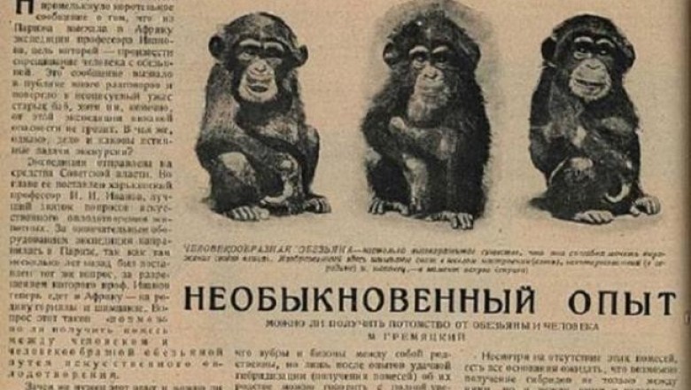Как советский ученый Илья Иванов пытался вывести гибрид человека и обезьяны