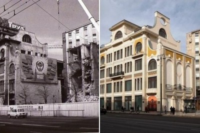 Как на Тверской передвигали целые дома