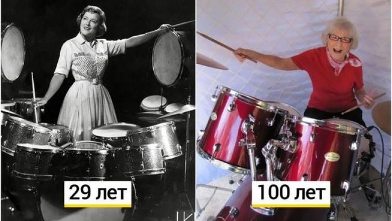 106-летняя барабанщица Виола Смит по сей день продолжает играть и пить вино