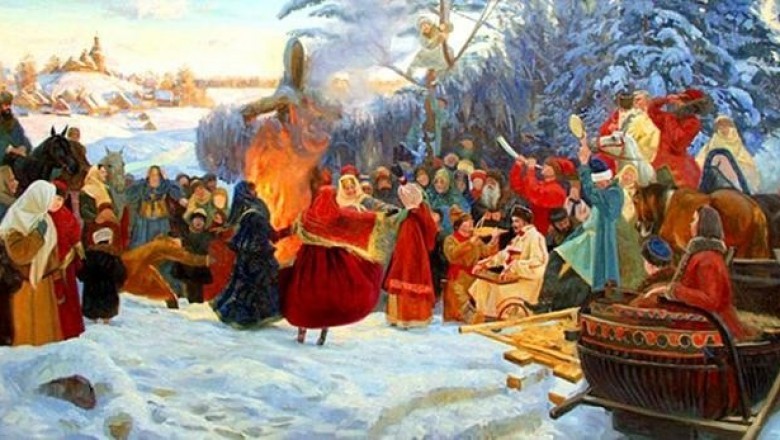 Как в старину наши предки на Масленицу развлекались: для чего катались с ледяных гор, по каким правилам бились стенка на стенку и зачем закапывали молодоженов в снег