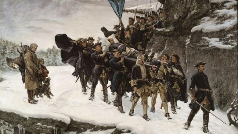 Носилки Карла XII: трофей Полтавской баталии