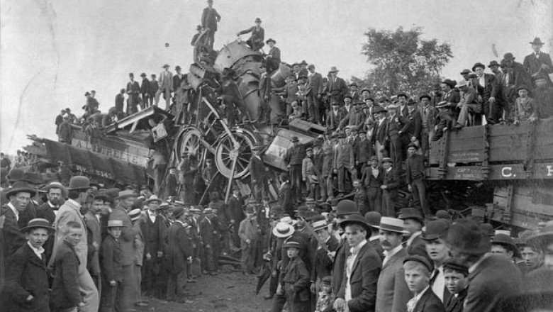 Как с 1896 года до 1930-х годов развлекались американцы, устраивая крушения поездов