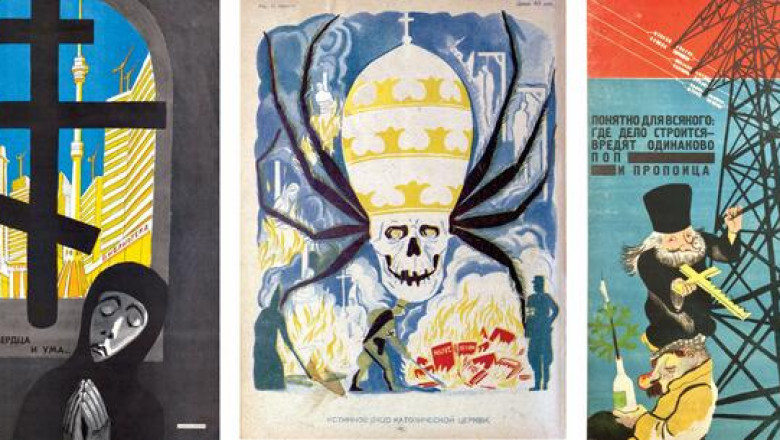 Как выглядела советская безбожная утопия: попы, раввины, иеговисты и космонавты в антирелигиозной пропаганде