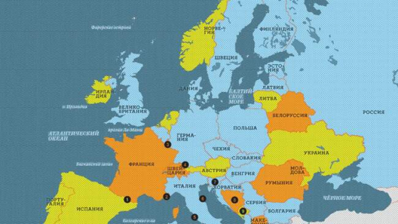 Происхождения названий европейских государств