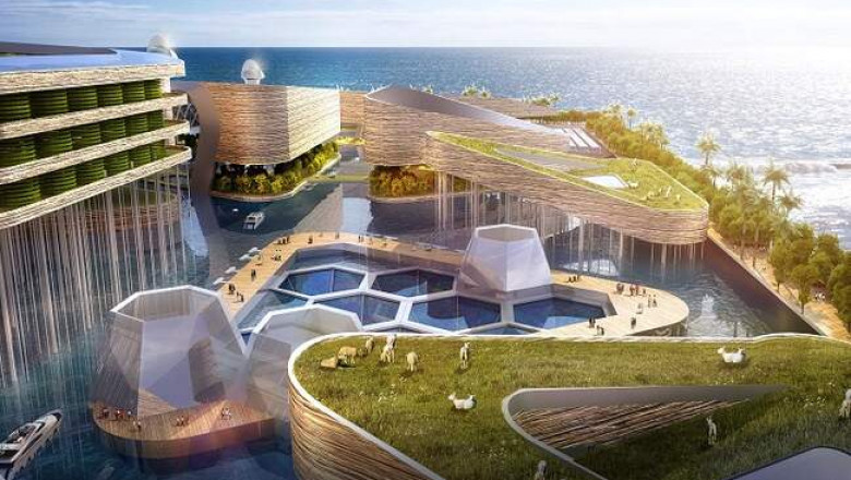 «Eco Atlantis»: китайцы спроектировали «плавающий» город с высокоразвитой подводной инфраструктурой