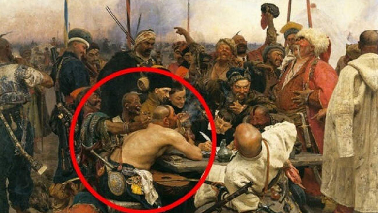 Полуголый казак с картины Репина о запорожцах: почему художник изобразил его без одежды
