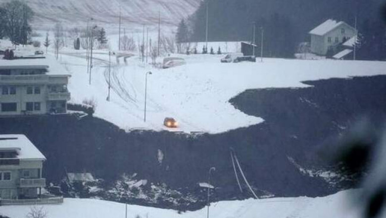 В Норвегии массивный оползень уничтожил больше 10 домов
