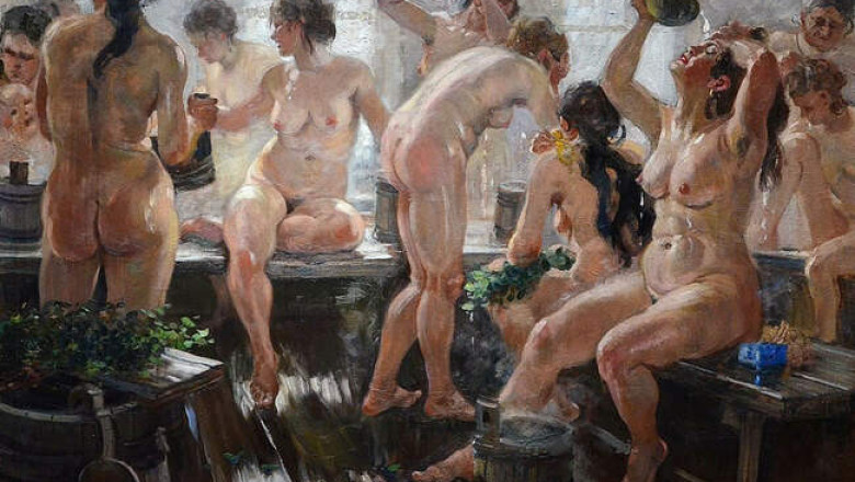 Баня в живописи русских художников