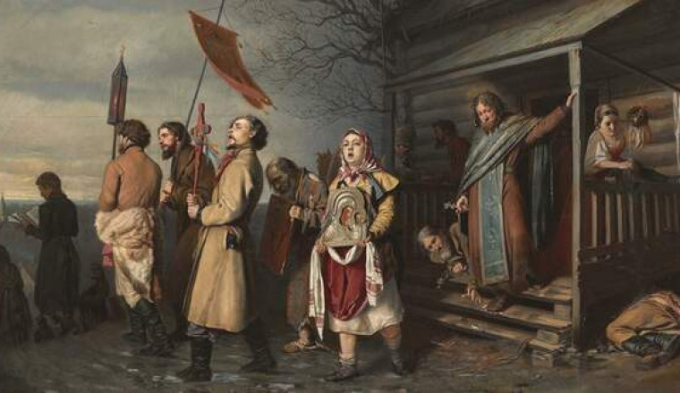 «Сельский крестный ход на Пасхе»: антиклерикальная картина Василия Перова