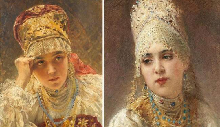 Русский народный костюм в живописи
