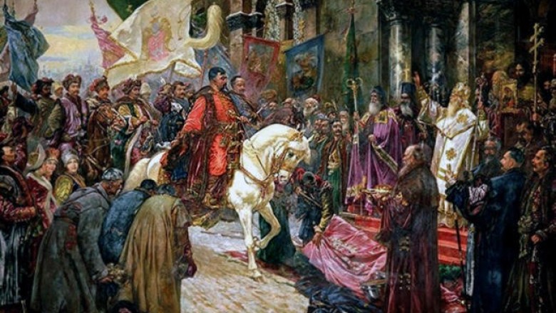 Как в 1654 году на Переяславской раде запорожские казаки Украины приняли решение о воссоединении с Россией