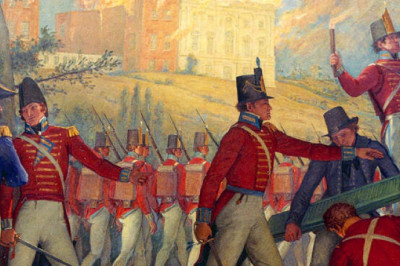 Как в 1814 году британская армия захватила Вашингтон и сожгла Капитолий с недостроенным Белым домом