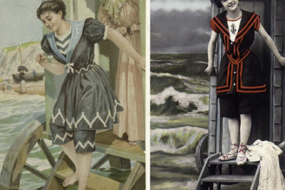 Купальные костюмы и купальные машины викторианской эпохи