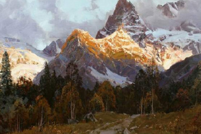 Величественные горные пейзажи Александра Бабича, ставропольского художника, который влюбился в Кавказ и написал более 1000 картин